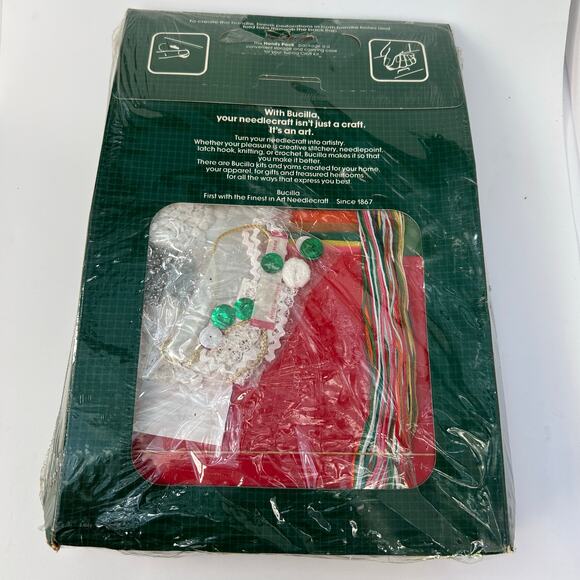 Bucilla Felt Applique Stocking Kit Mrs Frosty 20536 17" VTG Unopened - Picture 6 of 8